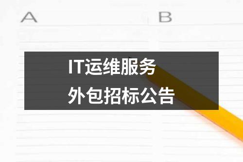 IT運(yùn)維服務(wù)外包招標(biāo)公告